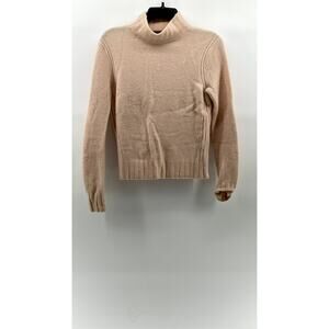 J.CREW POINT SUR Women's Light Pink Knit Mock-Neck Long Sleeve Sweater SZ XXS